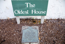 Oldest House, St. Augustine, Florida Plaque And Sign