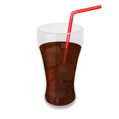 Sticker - Cola glass with ice cubes