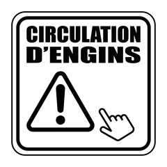 Wall Mural - Logo circulation d'engins.