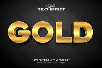 Wall Mural - Editable text effect, Black background, Gold text