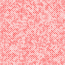 Abstract Fashion Monochrome Polka Dots Background. Black And Red Seamless Pattern With Textured Circles. Template Design For Invitation, Poster, Card, Flyer, Banner, Textile, Fabric. Halftone Card