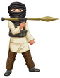 © blueringmedia - Terrorist holding RPG on white background