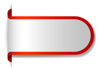 Wall Mural - Red banner design on white background