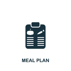 Meal Plan icon. Monochrome simple icon for templates, web design and infographics