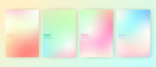 Soft Pastel Gradient Background Design For Banners, Posters, Set Placement Vector Illustration