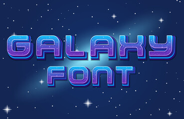Wall Mural - galaxy font logo on space background