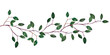 © guliy_art - A sprig of spring leaves hand-painted in watercolor isolated on a white background.