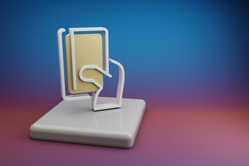 Aufkleber - Beautiful abstract illustrations Creadit Card Payment symbol icon on a  ceramic stand and bright colored background. 3d rendering illustration. Background pattern for design. Online Shopping.