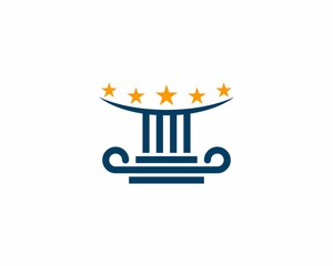 Wall Mural - pillar law firm with five stars on top