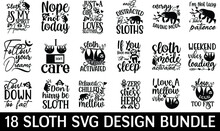 Sloth SVG Bundle Commercial Use Svg Files For Cricut