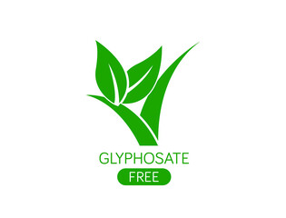 Poster - glyphosate free icon, logo vector illustration 