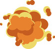 Explosion and Bang Effect with Cloud of Smoke as High-pressure Gase Release. Bomb Detonation and Blast with Explosive Splash