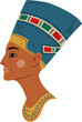 Nefertiti Iconic Bust as Great Royal Wife of Egyptian Pharaoh Ancient Profile. Famous Ethnic Attribute of Egypt and Culture Artifact Concept