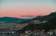 © Ela - Fethiye turkey town top view, city scape, mountain town, sunset sky and clouds