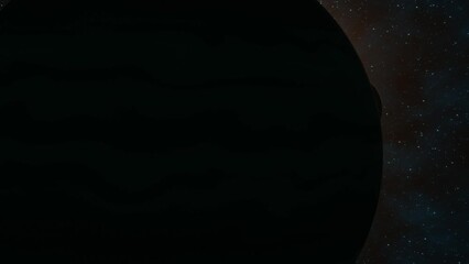 Wall Mural - close-up view of two planets in the space with a sun appearing from behind in the distance. fantasy 