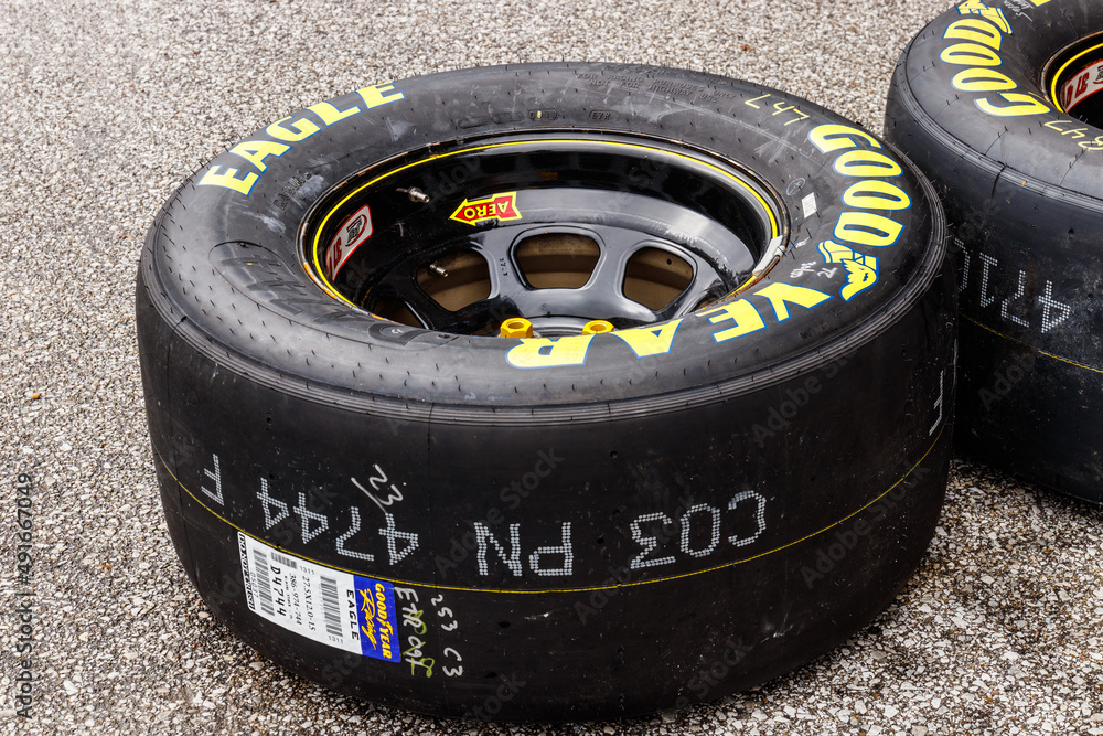 Goodyear Eagle NASCAR Racing tires. の Stock フォト | Adobe Stock
