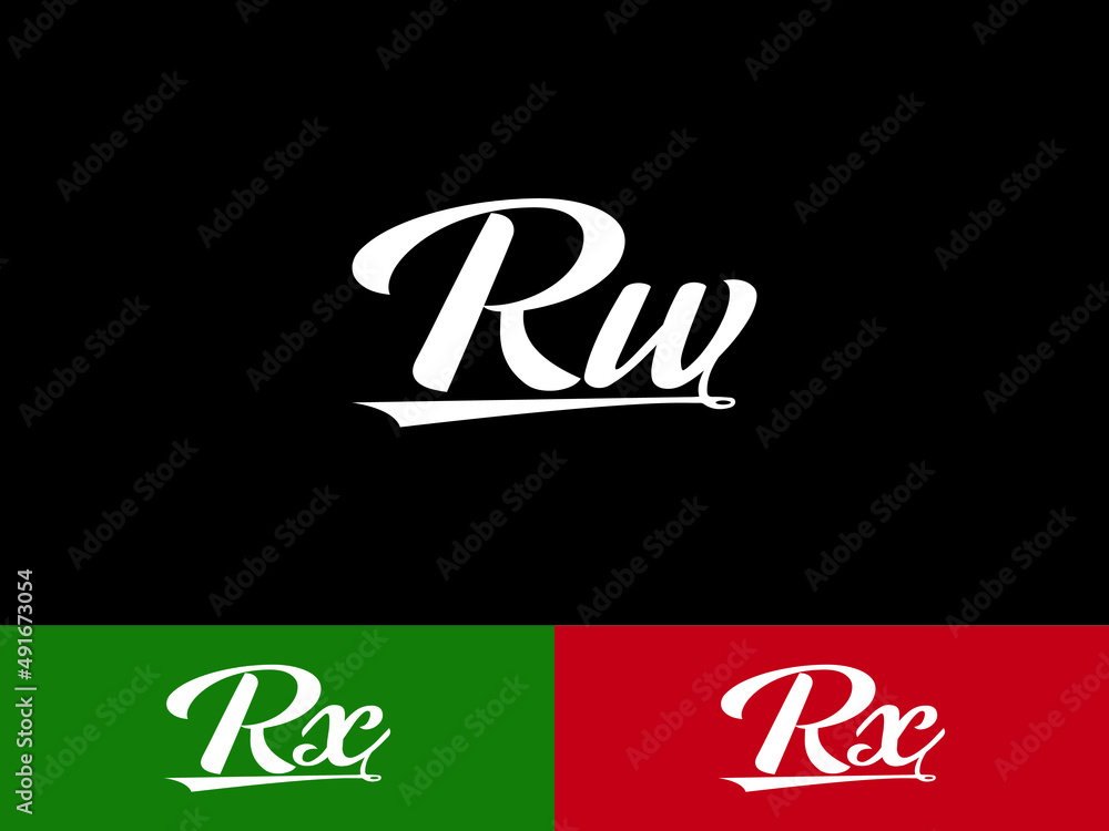 Rw Signature Example Typography RW Signature Logo, Signature Rw wr Logo Letter Vector Image ...