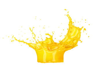 Fresh beautiful orange juice splash