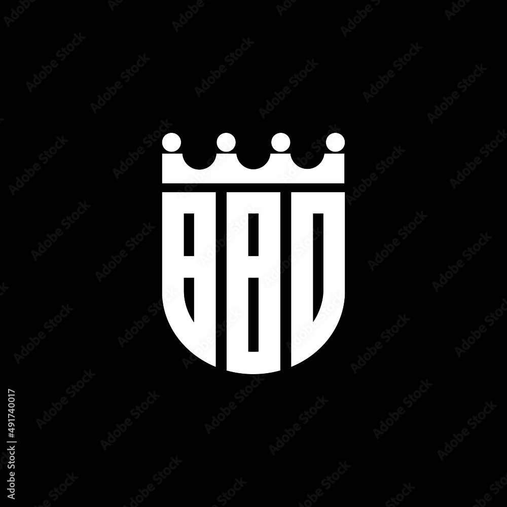 Stock-Vektorgrafik „BBO letter logo design with black background in ...