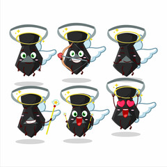 Wall Mural - Black tie cartoon designs as a cute angel character