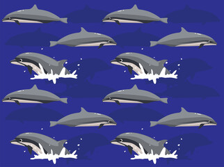 Wall Mural - Fraser's Dolphin Seamless Wallpaper Background