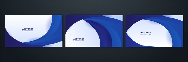 Wall Mural - modern dark blue abstract background paper shine and layer element vector for presentation design. s