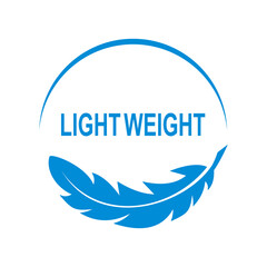 Lightweight feather icon on white background lightweight vector icon	