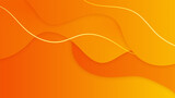 Fototapeta Zachód słońca - Modern orange yellow abstract background paper shine and layer element vector for presentation design. Suit for business, corporate, institution, party, festive, seminar, and talks.