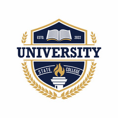 University education logo design vector template