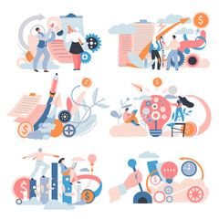 Process and development of business, startups