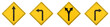 © Zerbor - Four yellow signs with arrows on a white background