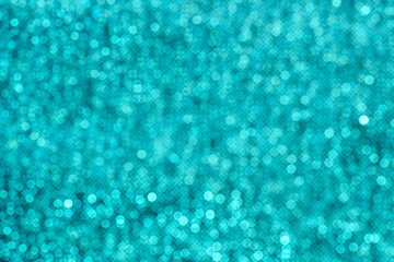Wall Mural - Bokeh texture of shiny sparkling lurex fabric blue color.