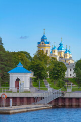 Wall Mural - St. Nicholas Chapel on the pier on Konevets Island