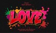 © Navy Graphic - Love Editable Text Effect Style Graffiti