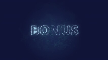 Aufkleber - Bonus text. Plexus with text bonus. Plexus. 4K video