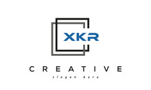 Creative Three Letters XKR Square Logo Design	