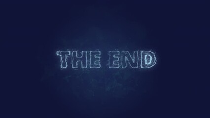 Fototapete - The end text. Plexus with text the end . Plexus. 4K video