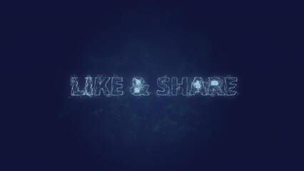 Leinwandbilder - Like and Share text. Plexus with text Lol. Plexus. 4K video