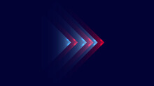 Abstract Technology Arrow Moving Forward Blue And Red Square Digital, Technology Data, Communication, And Network Background