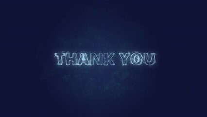 Aufkleber - Thank You text. Plexus with text Thank You. Plexus. 4K video