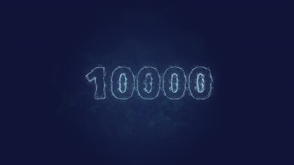 Leinwandbilder - 10 000 text. Plexus with text 10 000. Plexus. 4K video