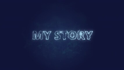 Aufkleber - My Story text. Plexus with text My Story. Plexus. 4K video
