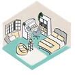 © nuriagdb - Decoración de un dormitorio y estudio
