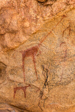 Detail Of Laas Geel Rock Paintings, Somaliland