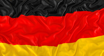 Poster - German flag with folds and wrinkles.