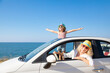 © Sunny studio - Happy family travel by car on summer vacation