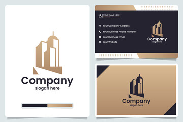 Canvas Print - building ,elegance , logo design and business card