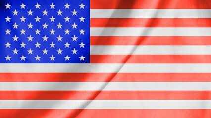 USA American flag background texture, silk