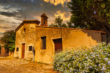 Poster - casolare e chiesa