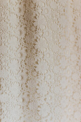 Wall Mural - Close up view white wedding dress. Classic wedding dress styles concept